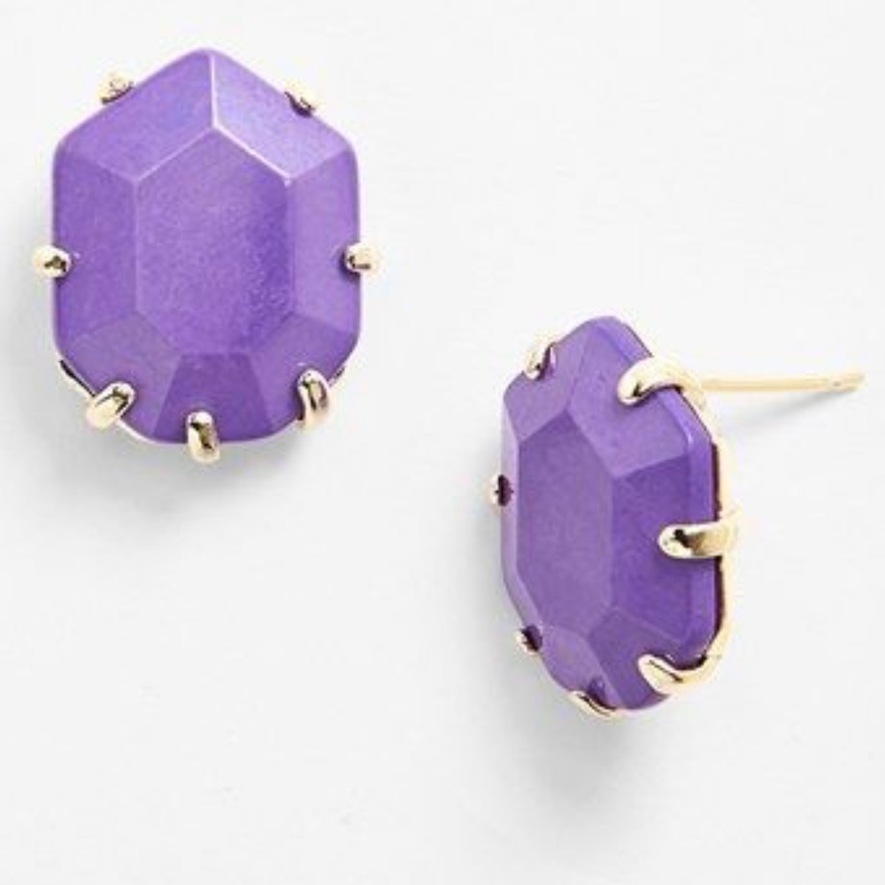 Kendra Scott Morgan Neon Purple Studs